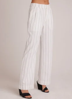 Bella Dahl Kate Pleated Pant with Elastic Back - Mala Beach Stripe- Pants