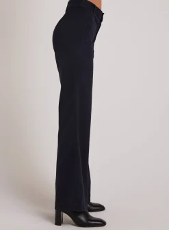 Bella Dahl Lola Two Pocket Wide Leg - Soft Black- Pants