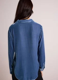 Bella Dahl Long Sleeve Clean Shirt - Nordic Blue- Button Down