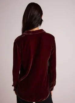 Bella Dahl Long Sleeve Clean Shirt - Winter Rouge- Button Down