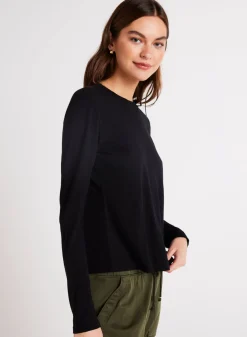 Bella Dahl Long Sleeve Crew Tee - - Essentials Tops