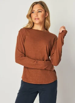 Bella Dahl Long Sleeve Crew Tee - Twilight Gold- Seasonal Essentials