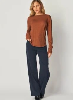 Bella Dahl Long Sleeve Crew Tee - Twilight Gold- Seasonal Essentials