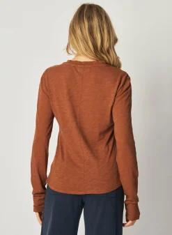 Bella Dahl Long Sleeve Crew Tee - Twilight Gold- Long Sleeve