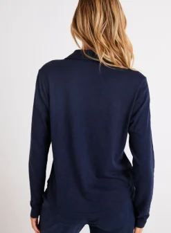 Bella Dahl Long Sleeve Knit Button Down - Endless Sea- Seasonal Essentials