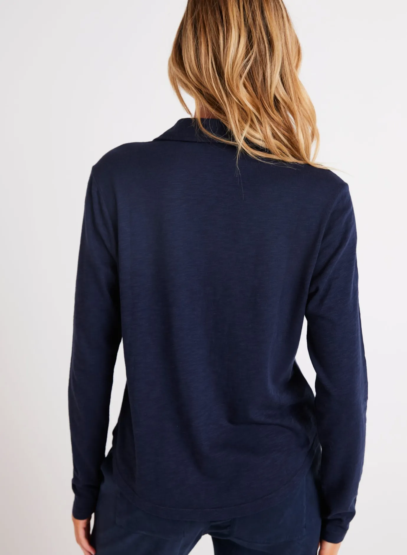 Bella Dahl Long Sleeve Knit Button Down - Endless Sea- Seasonal Essentials
