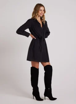 Bella Dahl Long Sleeve Pintuck Dress - - Short Dresses