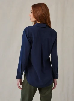 Bella Dahl Long Sleeve Pullover Tunic - Endless Sea- Long Sleeve