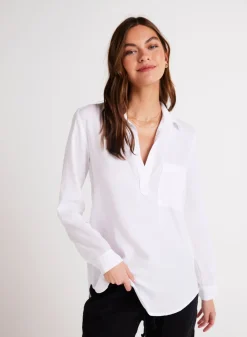 Bella Dahl Long Sleeve Pullover Tunic - - Essentials Tops