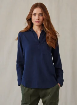 Bella Dahl Long Sleeve Pullover Tunic - Endless Sea- Seasonal Essentials
