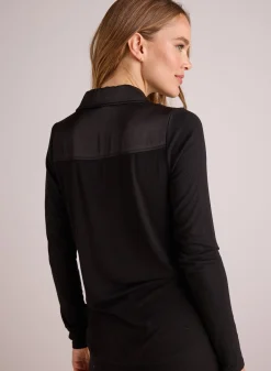 Bella Dahl Long Sleeve Rib Mix Shirt - - Button Down