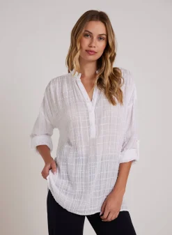 Bella Dahl Long Sleeve Shirred Pullover - - Button Down