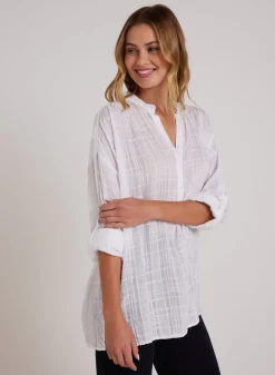 Bella Dahl Long Sleeve Shirred Pullover - - Button Down