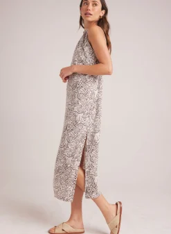 Bella Dahl Low Back Halter Dress - Papillon Print- Long Dresses