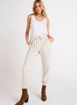 Bella Dahl Luna Pleat Front Jogger - Soft Pearl- Joggers