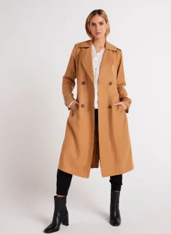Bella Dahl Luxe Twill Trench Coat - Golden Camel- Outerwear