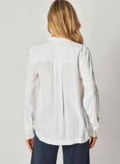 Bella Dahl Mandarin Collar Button Down - - Long Sleeve