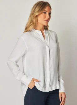 Bella Dahl Mandarin Collar Button Down - - Long Sleeve