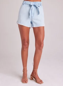 Bella Dahl Marigold Fray Sash Short - Beach Cove Wash- Shorts