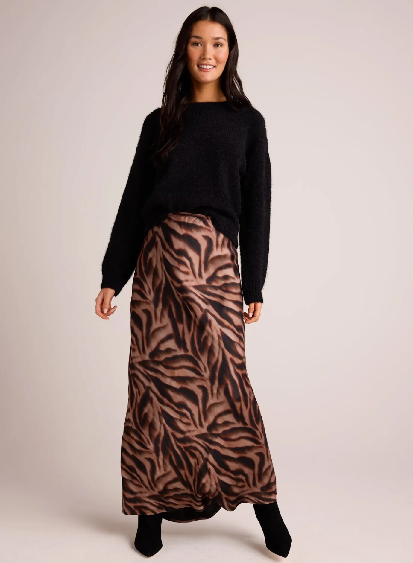 Bella Dahl Maxi Bias Skirt - Hazy Woodland Print- Skirts