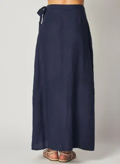 Bella Dahl Maxi Wrap Skirt - Brazilian Navy- Skirts