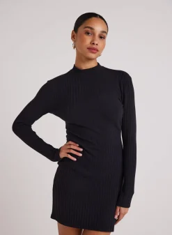 Bella Dahl Mini Mock Neck Dress - - Short Dresses