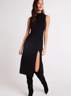 Bella Dahl Mock Neck Midi Dress - - Long Dresses