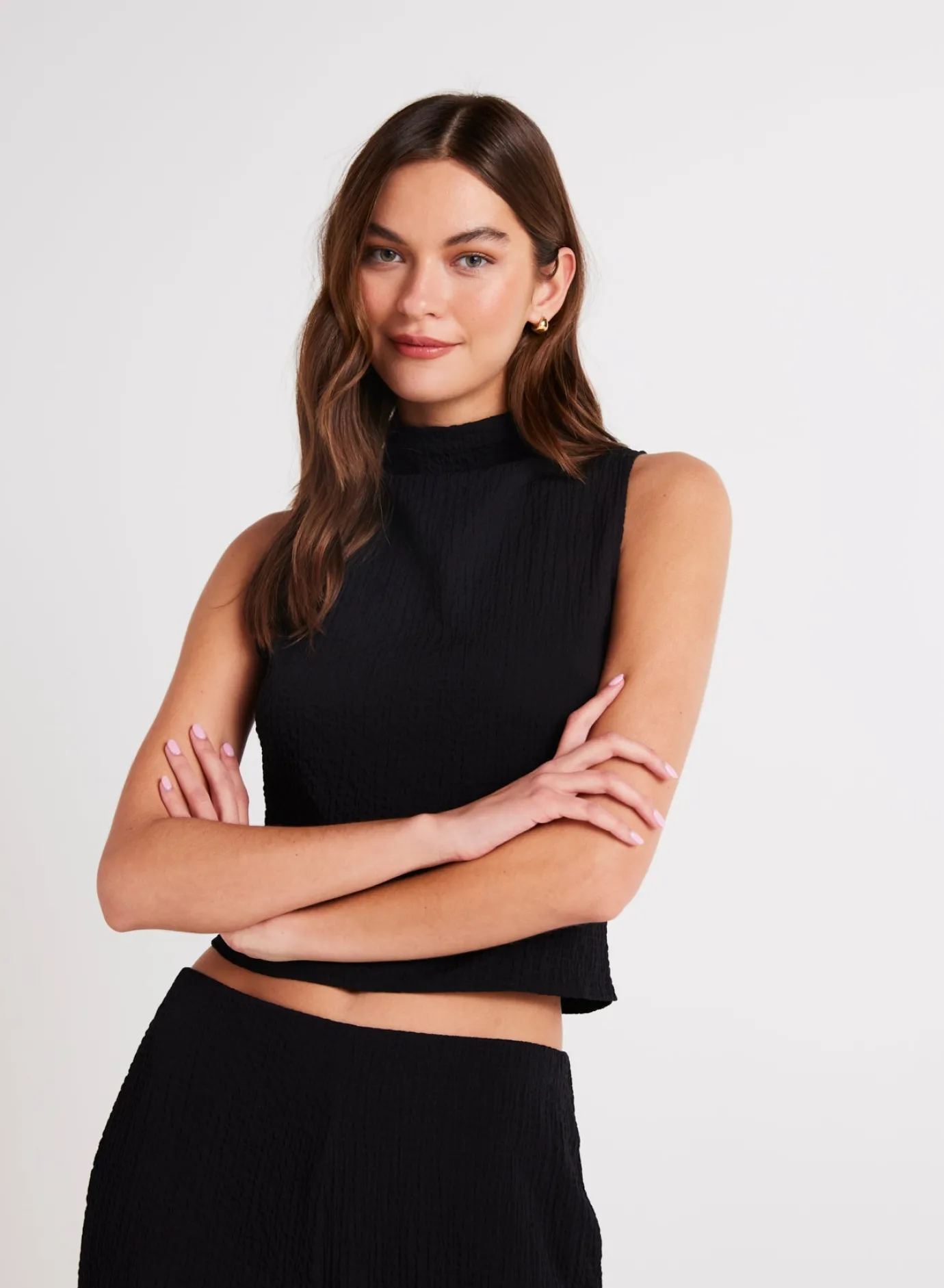 Bella Dahl Mock Neck Top - - Sleeveless