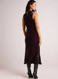 Bella Dahl Mock Neck Velvet Dress - - Long Dresses