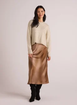 Bella Dahl Nora Midi Bias Skirt - Gold Gradient Print- Skirts