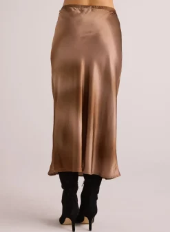 Bella Dahl Nora Midi Bias Skirt - Gold Gradient Print- Skirts