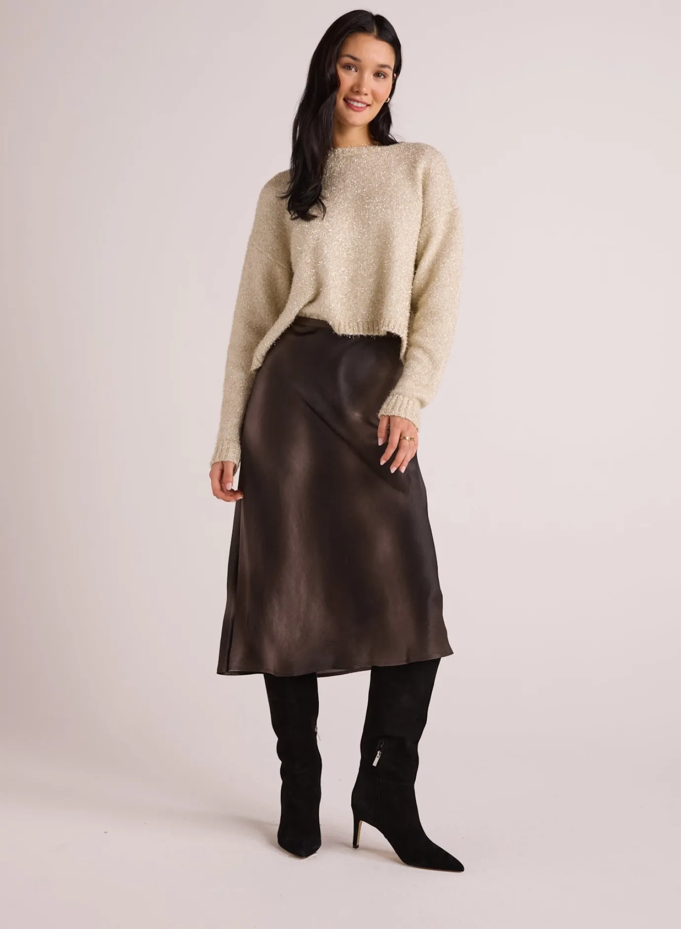 Bella Dahl Nora Midi Bias Skirt - Smoke Gradient Print- Skirts