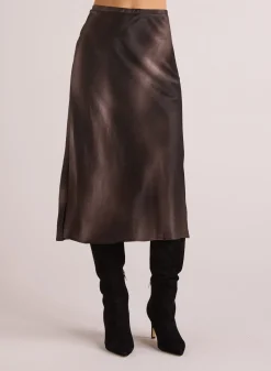 Bella Dahl Nora Midi Bias Skirt - Smoke Gradient Print- Skirts