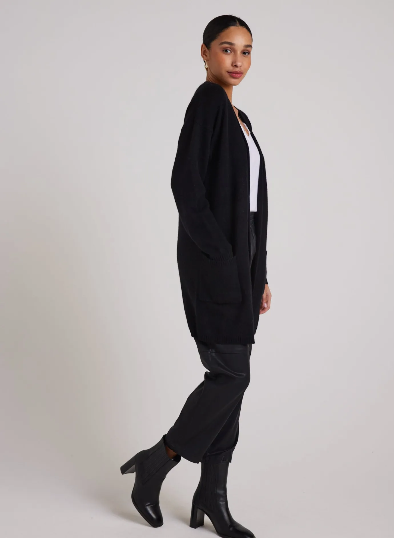 Bella Dahl Open Front Wool Cashmere Blend Cardigan - - Sweaters