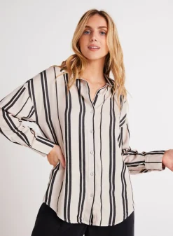 Bella Dahl Oversized Button Down - Soft Ecru- Long Sleeve