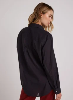 Bella Dahl Pintuck Flowy Shirt - - Long Sleeve