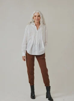 Bella Dahl Pintuck Flowy Shirt - - Long Sleeve