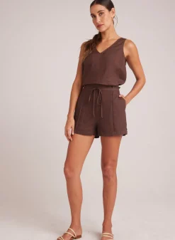 Bella Dahl Pintuck Short - Cocoa Cabana- Shorts