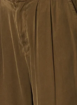 Bella Dahl Pleat Front Trouser - Autumn Olive- Pants