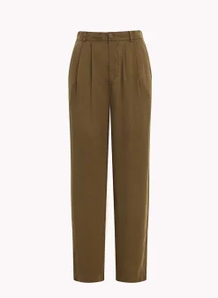 Bella Dahl Pleat Front Trouser - Autumn Olive- Pants
