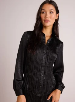 Bella Dahl Pleated Bodice Shirt - - Long Sleeve