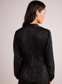 Bella Dahl Pleated Bodice Shirt - - Long Sleeve