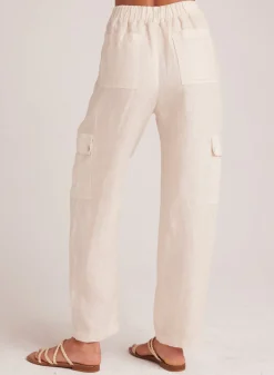 Bella Dahl Pleated Linen Cargo Trousers - Samba Tan- Pants