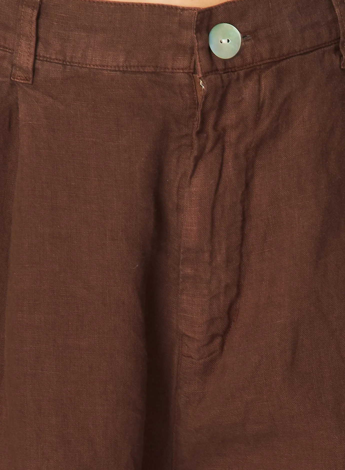 Bella Dahl Pleated Linen Cargo Trousers - Cocoa Cabana- Pants
