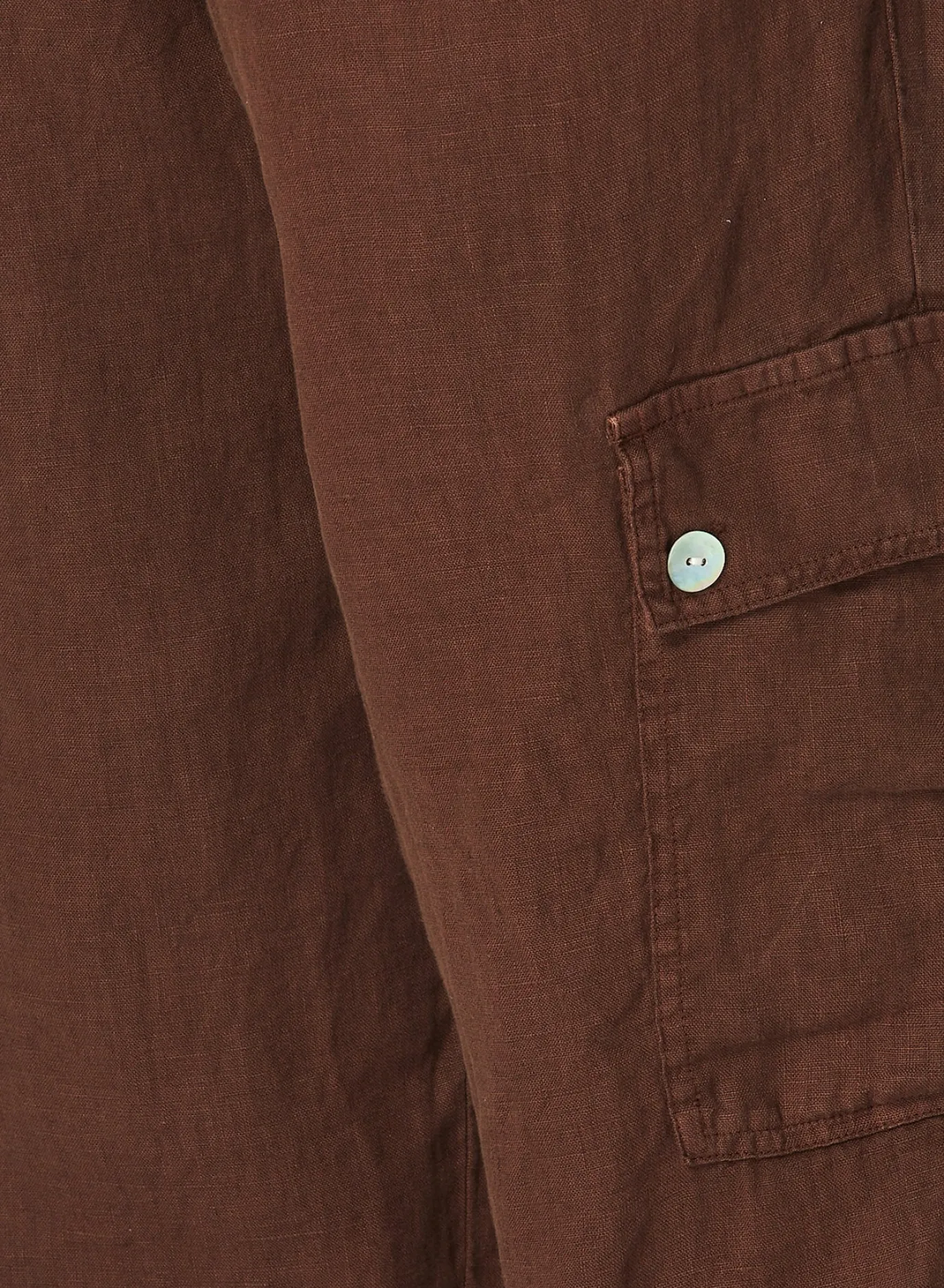 Bella Dahl Pleated Linen Cargo Trousers - Cocoa Cabana- Pants