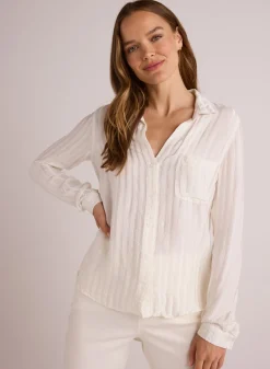 Bella Dahl Pocket Button Down - Winter White- Button Down