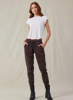Bella Dahl Pocket Jogger - Chestnut Brown- Essentials Bottoms