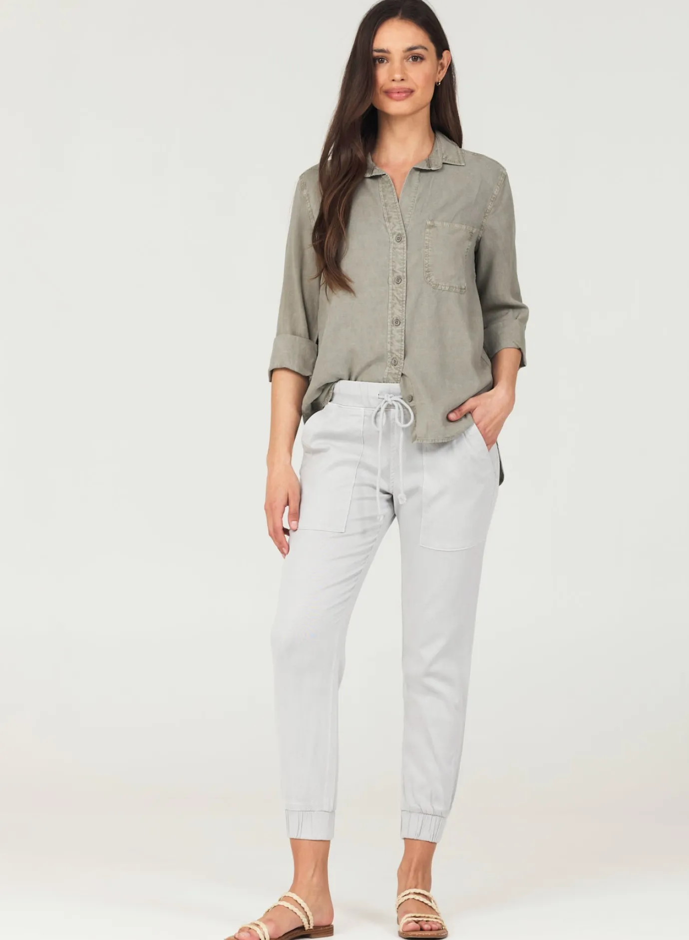 Bella Dahl Pocket Jogger - Foggy Sky- Joggers