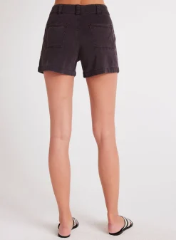 Bella Dahl Poppy Voyage Pocket Short - Black Smoke- Shorts