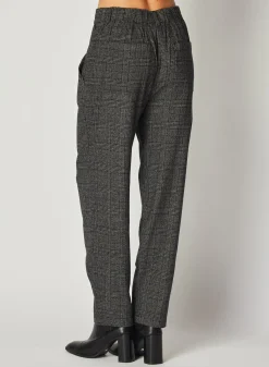 Bella Dahl Relaxed Pleat Front Trouser - Glencheck Plaid- Pants